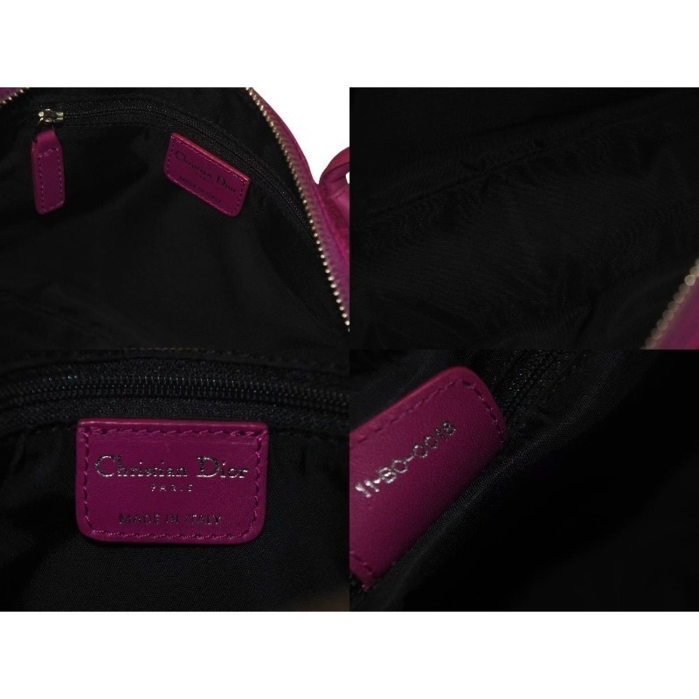 Christian Dior Trotter handbag purple pink leather jacquard - Picture 10 of 10